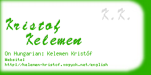kristof kelemen business card